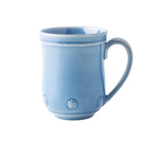 Refined Soft Blue Flared Ceramic Coffee Mug