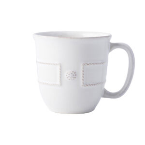 Timeless White Paneled Ceramic Coffee Mug
