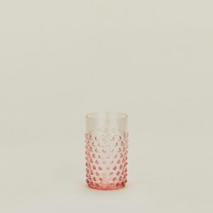 Blush Hobnail Crystal Tumbler