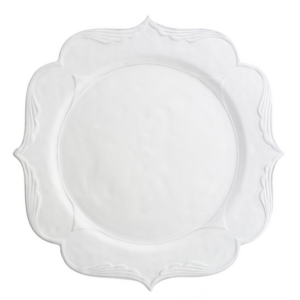 White Polished Ceramic Charger Plate