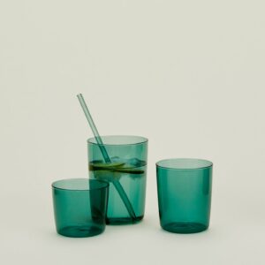 Peacock Stackable Borosilicate Glass Set