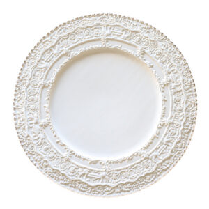 Decorative Ceramic Charger Plate with Decorative Finish