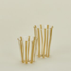 Mustard Stackable Drinking Glass Pair