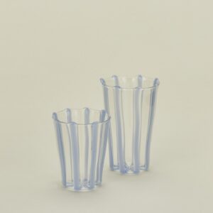 Sky Blue Borosilicate Bistro Glasses